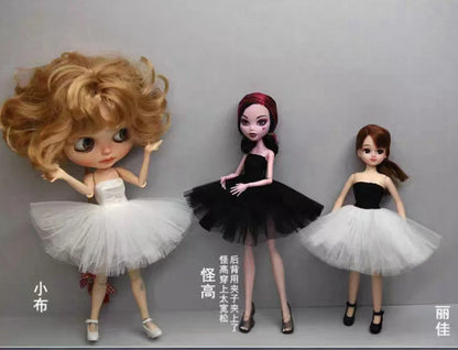 Chest Wrap Wedding Dress Skirt – Blythe, Licca, Azone OB22/OB24 Doll Dress-Up Accessories