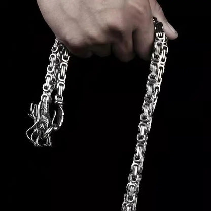 1M Dragon Self-Defense Bracelet – Fashion Hip Hop Personal Security Whip, Universal Stainless Steel for Men & Women