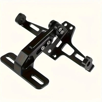 Motorcycle Rear License Plate Mount — Aluminum Alloy Bracket, Universal Motorcycle Accessory & Modification Part