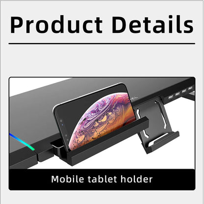 Hot Sell Aluminum PC Monitor Stand with 4 USB Ports & Keyboard Storage – Laptop Stand with USB 3.0 Fast Charging