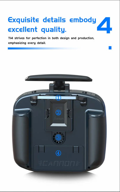 Jumper T14 ELRS Remote Control – 2.4GHz/915MHz, 1W, CNC Hall Sensor Gimbals, OLED Display for FPV Drone