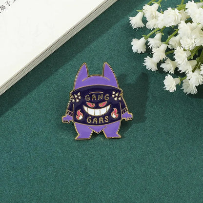 Gengar Cartoon Enamel Brooch — Anime Lapel Pin for Backpack Accessories, Fan Collection & Jewelry Gift