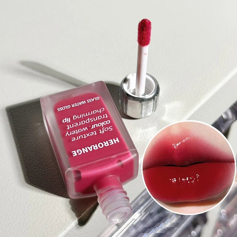 Glass-Like Lip Lacquer - Mirror Shine Hydrating Smudge-Proof Long-Wear Lip Gloss
