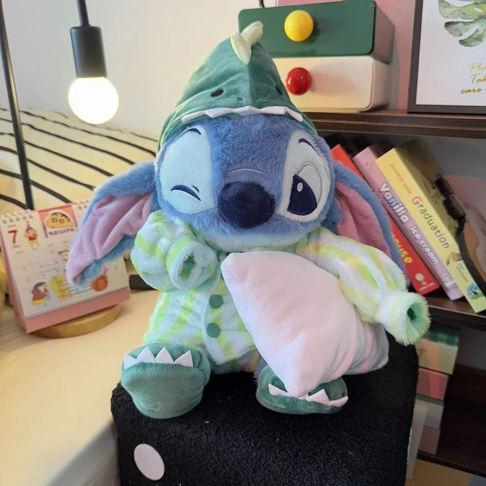 30-40cm Dinosaur Plush Doll – Cute Lilo & Stitch Sleepwear Toy, Summer Dream Series Large Pillow, Kids Birthday Gift