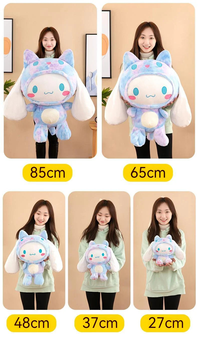 Kawaii Sanrio Cinnamoroll Plushie Toy – Heart Shaped Soft Stuffed Doll, Cute Japanese Cartoon Toy for Children's Birthday Gift