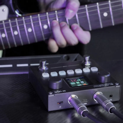 M-VAVE BLACKBOX Multifunctional Guitar/Bass Effect Pedal – 80 Editable Presets, 6 Effects Modules, Built-in Battery