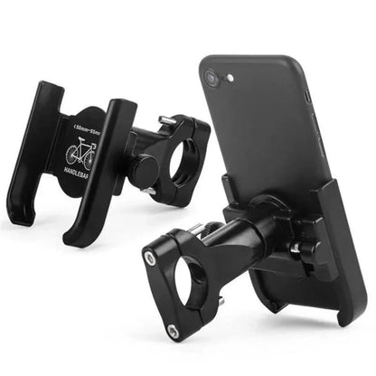 Aluminum Alloy Motorcycle & Bicycle Phone Holder — GPS Mounting Clip & Handlebar Bracket