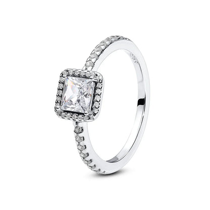 925 Sterling Silver Women’s Ring – Crown, Heart & Wishbone Design with Crystal, Rose Gold Engagement & Wedding Jewelry