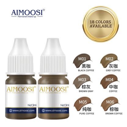 3ml Milk Tea Pigment Ink – Semi-Permanent Makeup Colors for Eyebrow, Eyeliner & Lip Microblading