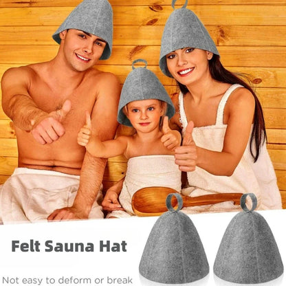 Felt Sauna Hat — Steam Cap for Men & Women, Home and Steam Room Sauna Accessory