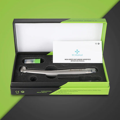 Dental LED High-Speed Handpiece — E-Generator Air Turbine with Push Button, Triple Water Spray & Dentist Tips Model B2 M4