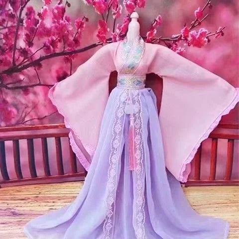 1/3 BJD Doll Hanfu Outfit – Ancient Style Long Skirt Fairy Dress for 60cm Princess Dolls, Accessories Only (No Doll)