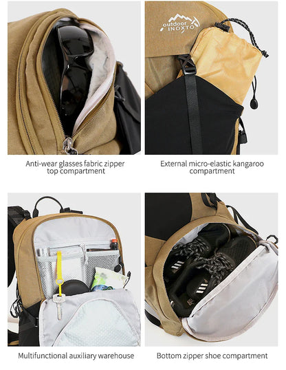 35L Mountaineering Backpack - Waterproof Outdoor Sports Bag for Men & Women, Camping & Hiking Rain Gear