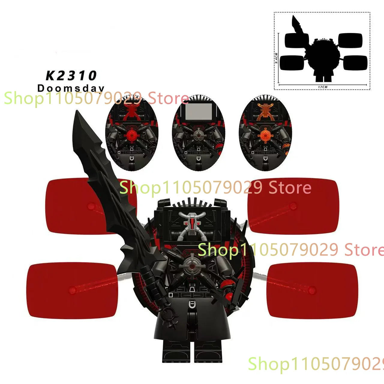 KDL Skibidi Toilet Man Anime Block Figures – TVMan, Titan, Cameraman & Speakerman Model Toy Gift for Kids