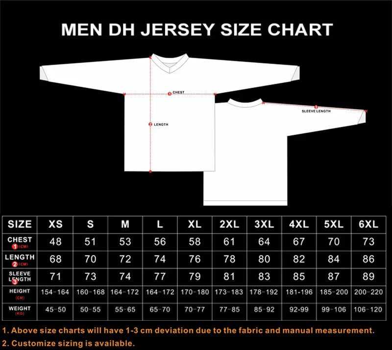 2024 Men’s Long Sleeve Motocross Jersey — Racing MTB Downhill BMX Enduro Motorcycle Sport T-Shirt