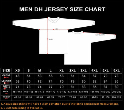 2024 Men’s Long Sleeve Motocross Jersey — Racing MTB Downhill BMX Enduro Motorcycle Sport T-Shirt