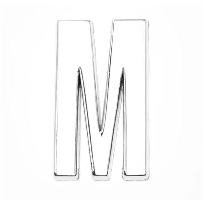 12PCS 30mm Chrome Alphabet Slide Charms A–Z – DIY Bracelet, Wristband, Pet Collar & Jewelry Making Beads
