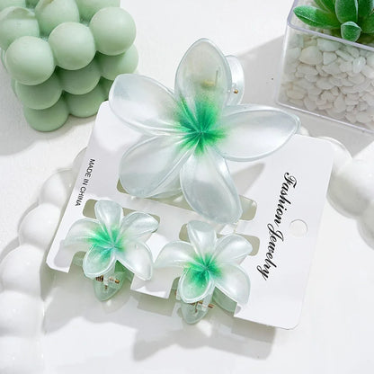18Pcs Egg Flower Hair Clips | Gradient Candy Color Flowers, Shark Clips for Daily Ponytail Styling