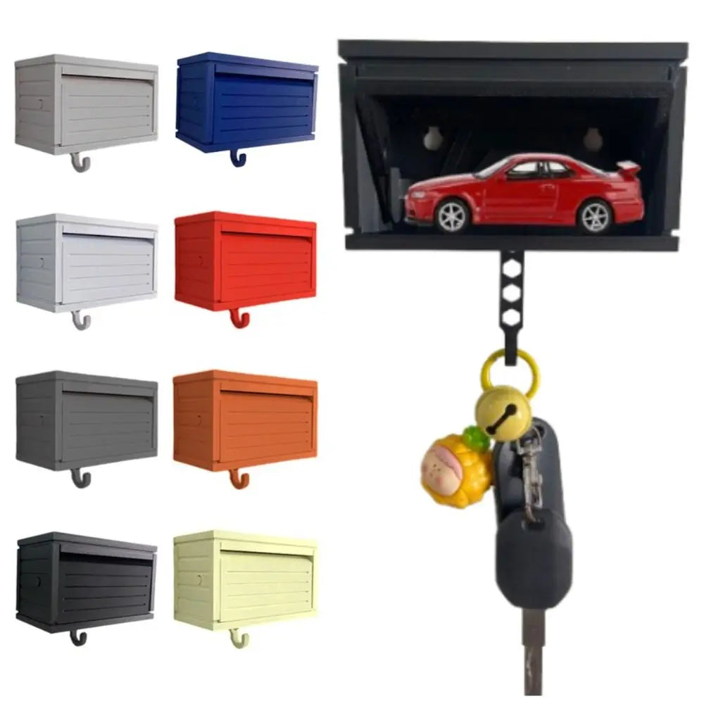 Creative Car Garage Key Holder - Fun Wall Mounted Key Organizer with Easy Install Hook Bracket