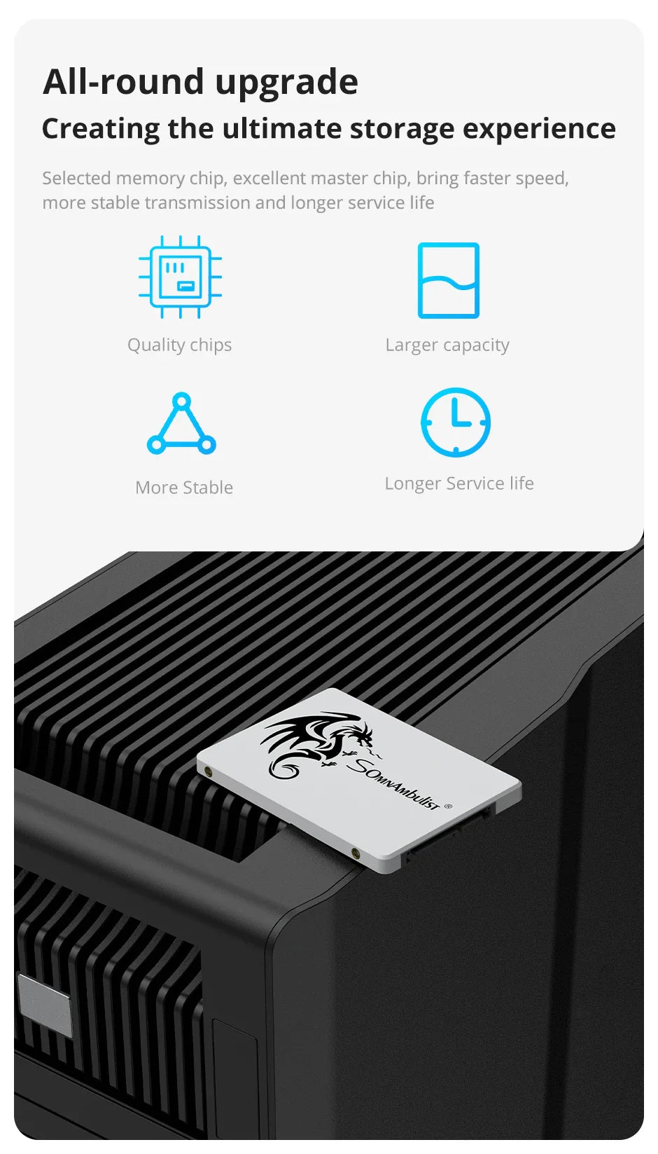 SomnAmbulist 2.5" SSD SATA3 | 64GB–512GB Internal Solid State Drive for Laptop & Desktop
