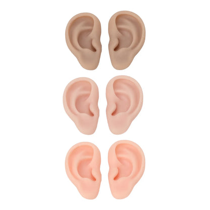 Soft Silicone Ear Model – Flexible Piercing Practice & Earring Display Training Mannequin for Jewelry Showcase & Ear Piercing Practice