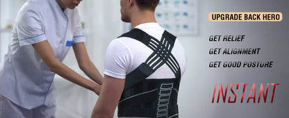 Posture Corrector for Men & Women — Adjustable Shoulder Brace & Back Straightener for Middle & Upper Spine Support