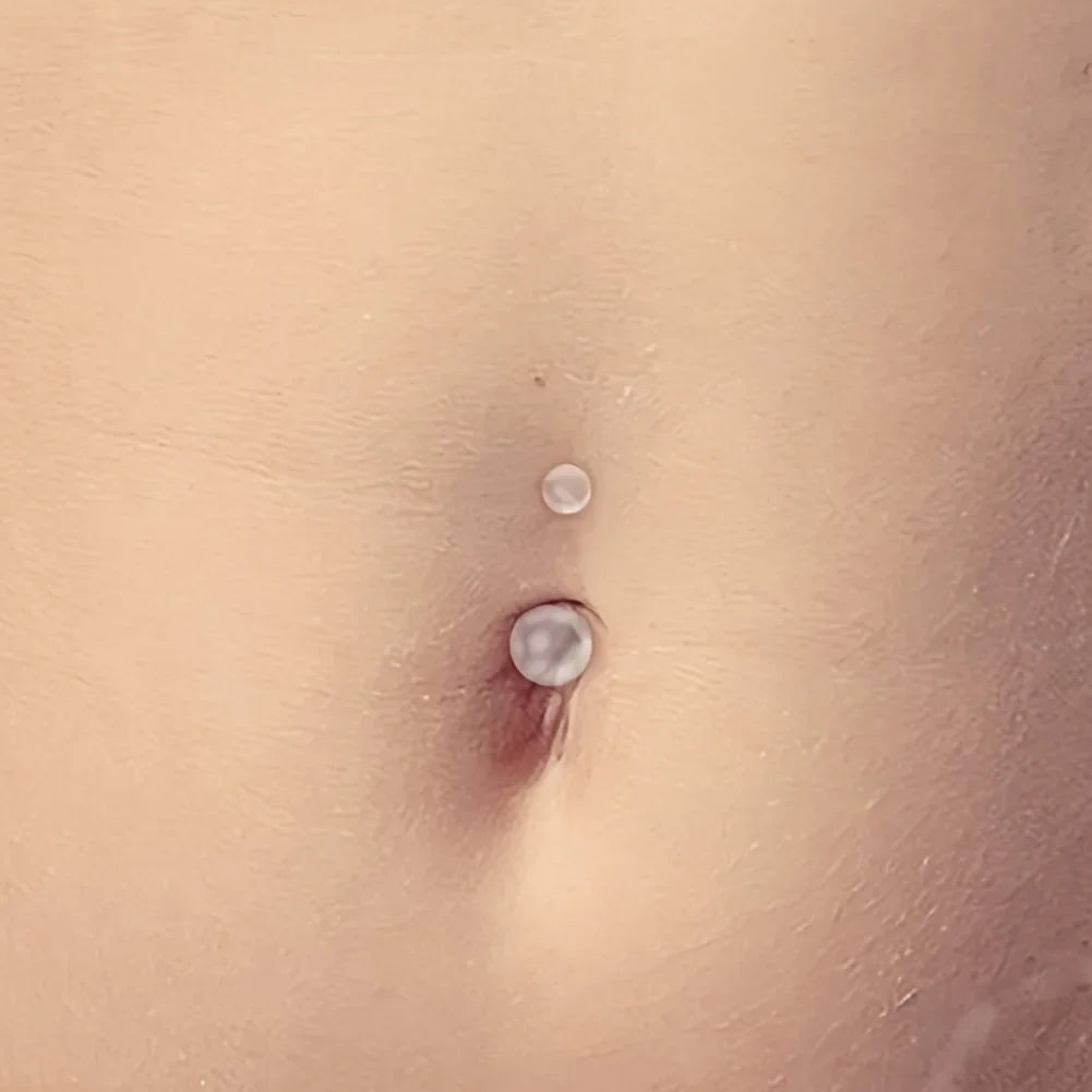Transparent UV Acrylic Body Piercing Set – Navel, Nose, Septum, Ear & Lip Rings