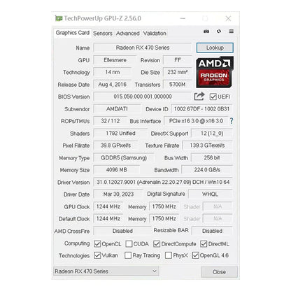 SOYO AMD Radeon RX470 4GB GDDR5 Graphics Card – 256bit Video Card with HDMI, DP, DVI for Desktop Gaming GPU