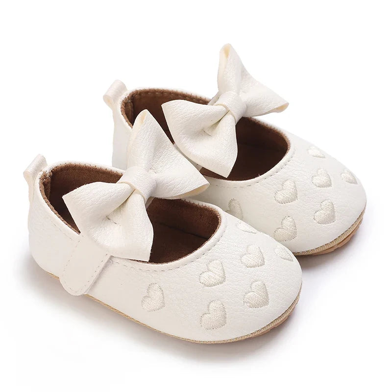 Baby Girl Princess Pre-Walker Shoes - Breathable Flower Bow Soft Sole Casual Sports Footwear 0–1 Year