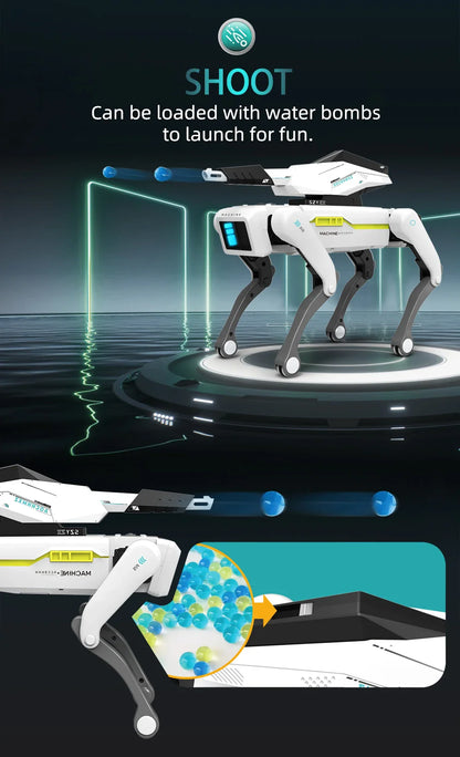 Teeggi Electric RC Intelligent Robot Dog – Multifunctional Bionic Smart Mechanical Dog with Turret, Educational Toy Gift