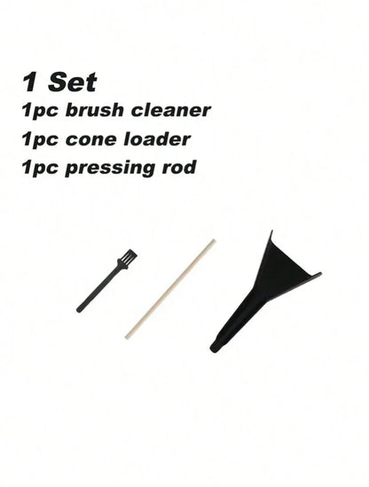 Pre-Rolled Cone Loader Tool Set – Includes Cone Loader, Cleaning Brush & Pressing Rod for Tobacco