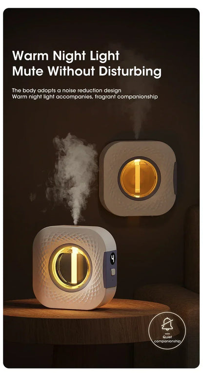 Smart Aroma Diffuser & Air Purifier - Digital Display, 4 Gears, USB Charging, Wall Mount or Tabletop for Living Room