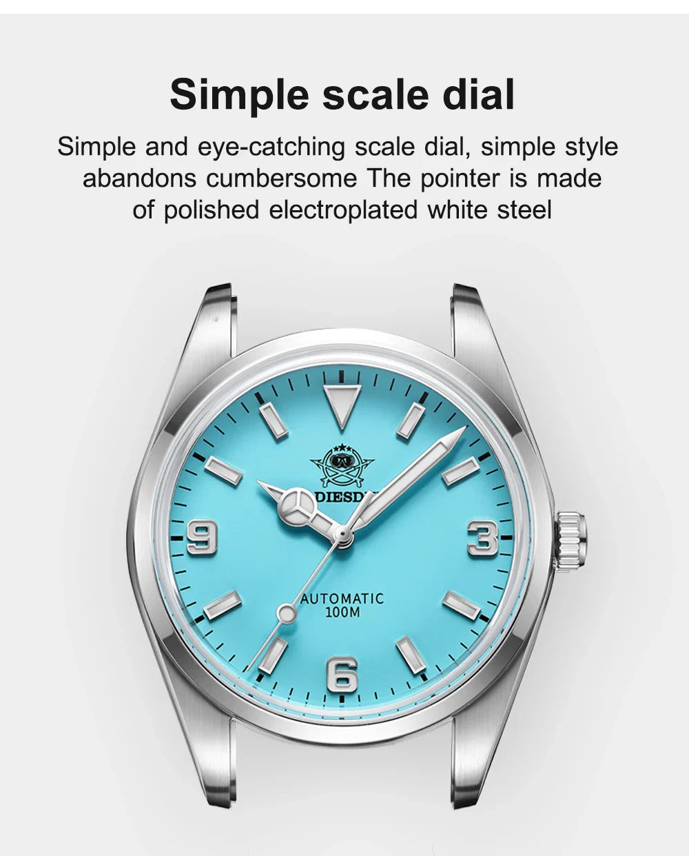 ADDIESDIVE Luxury Men’s Automatic Watch — BGW9 Luminous Bubble Mirror, Sapphire Glass, 100M Waterproof Steel Analog Timepiece