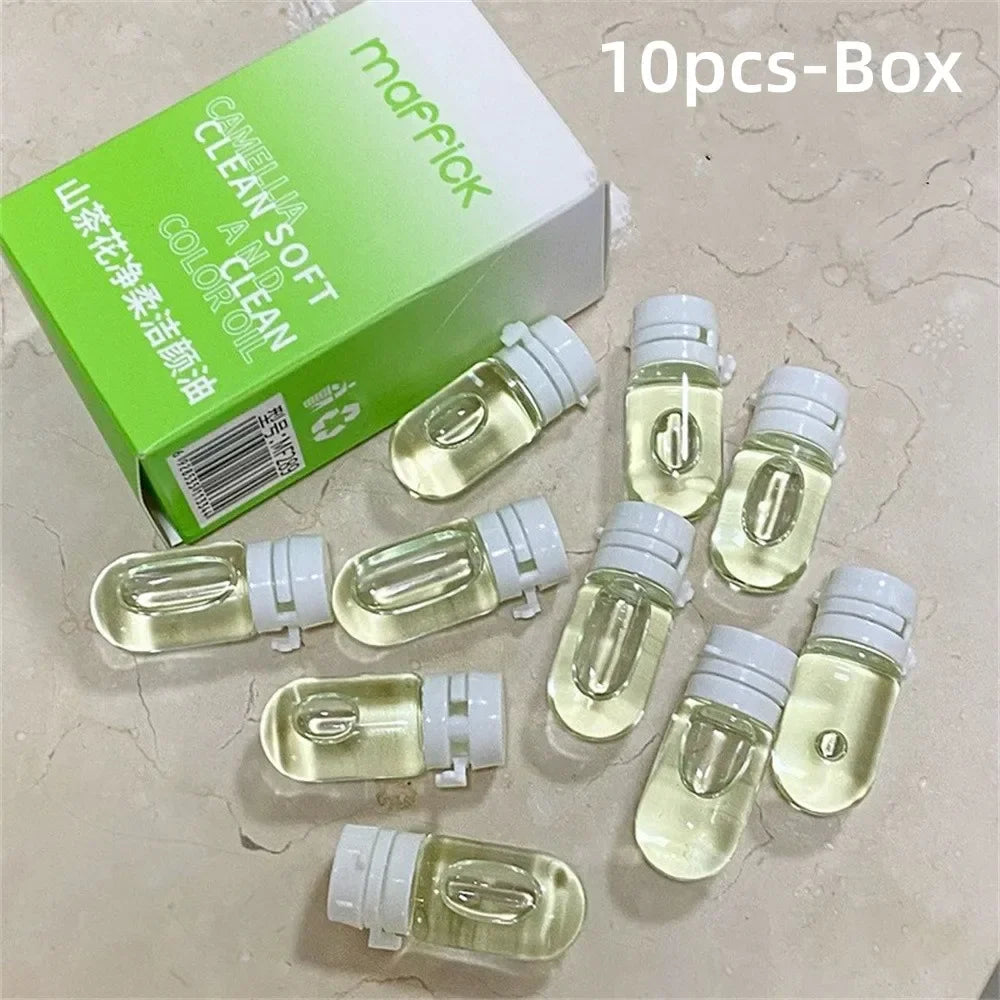 10/20/30pcs Cleansing Oil - Camellia Secondary Facial Cleanser, Deep & Gentle Makeup Remover, Travel Portable