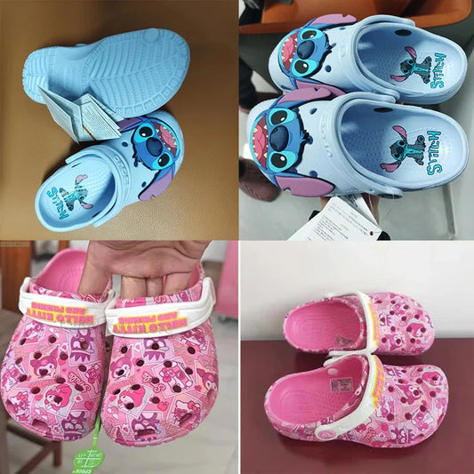 Sanrio Hello Kitty & Kuromi Girls' Summer Slippers – Non-Slip Soft Sole Wrap Toe Sandals
