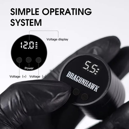 Mast K2 Wireless Tattoo Pen Kit – Dragonhawk B3 LCD Machine with Battery for Tattoo Artists