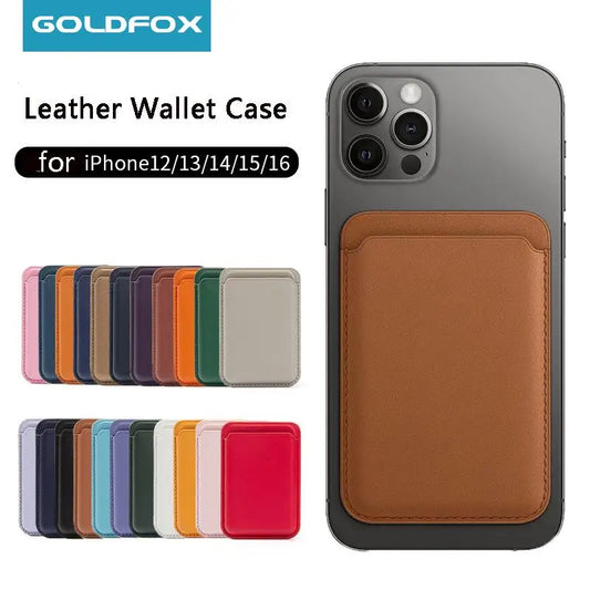 Leather MagSafe Wallet Case with Card Holder for iPhone 15 Pro Max, Compatible with iPhone 14, 13 & 12