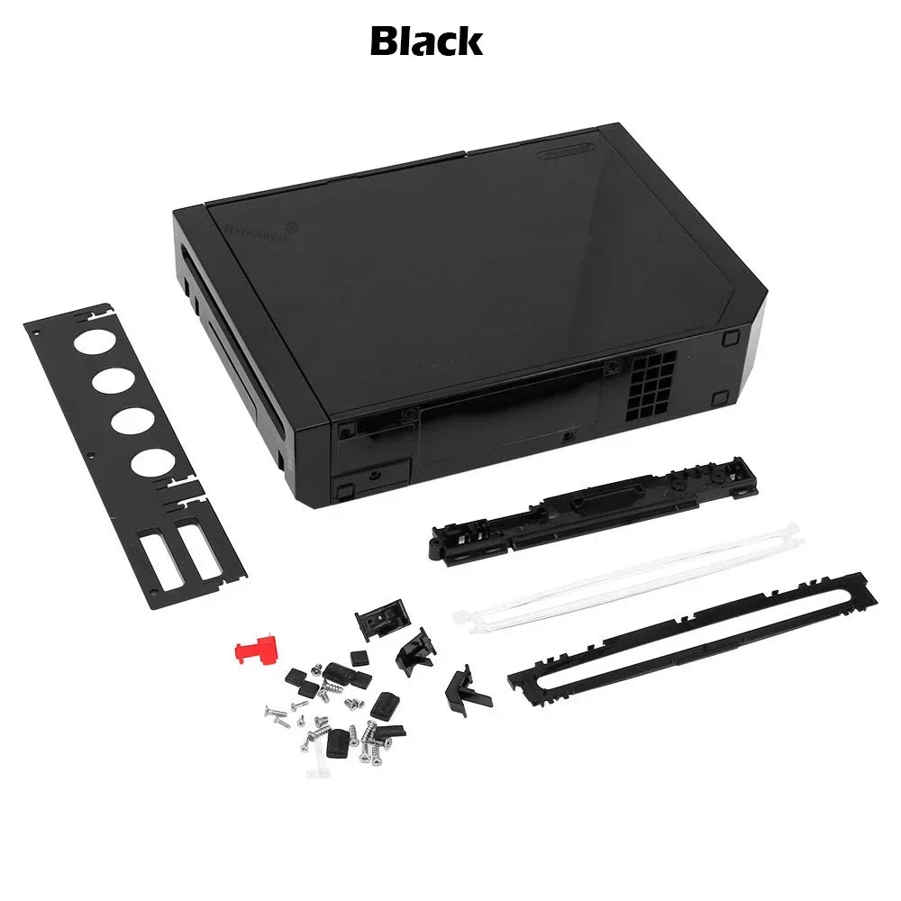 11 Colors Replacement Full Case Cover for Wii Game Console – Black, White, Blue, Transparent Housing Shell with Buttons & Retail Packing