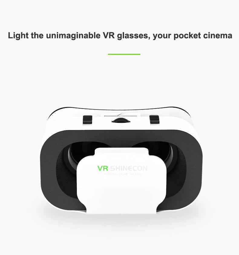 Shinecon 3D VR Headset – Virtual Reality Glasses with Helmet Lenses for Smartphones