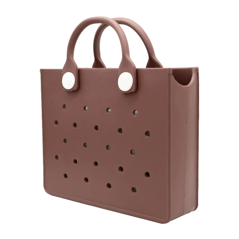 EVA Large Leather Shoulder Bag – Waterproof Casual Tote for Women, Beach Bag & Fashion Storage Handbag