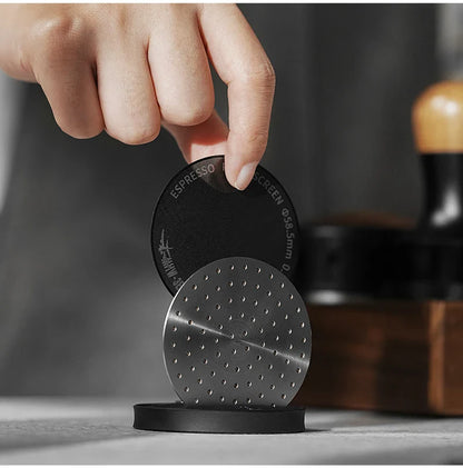 MHW-3BOMBER Espresso Puck Screen – 51/53/58.5mm Reusable Stainless Steel Coffee Filter, 0.8/0.2mm Thickness Coffee Tool