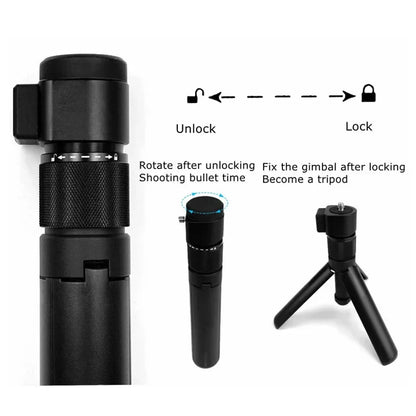 Vamson Invisible Selfie Stick for Insta360 X3 – Rotating Bullet Time Handheld Tripod for GoPro & Insta360 ONE