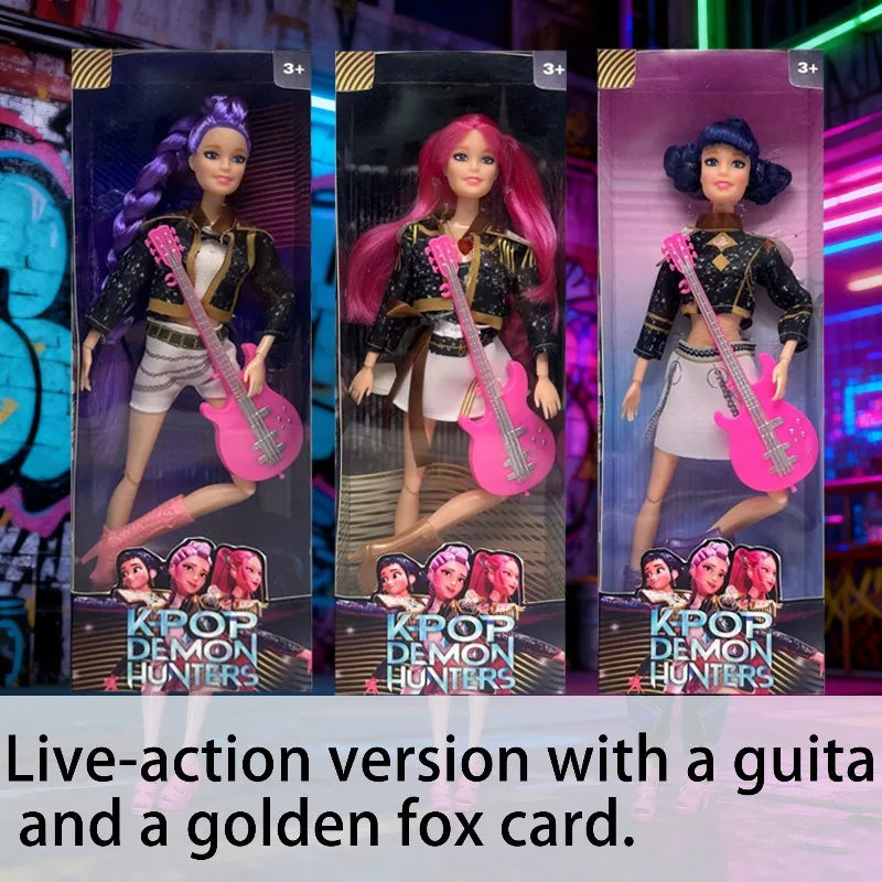 2025 Anime K-Pop Demon Hunters 30CM Vinyl Doll – Rumi Mira Zoey Birthday Gift for Girls