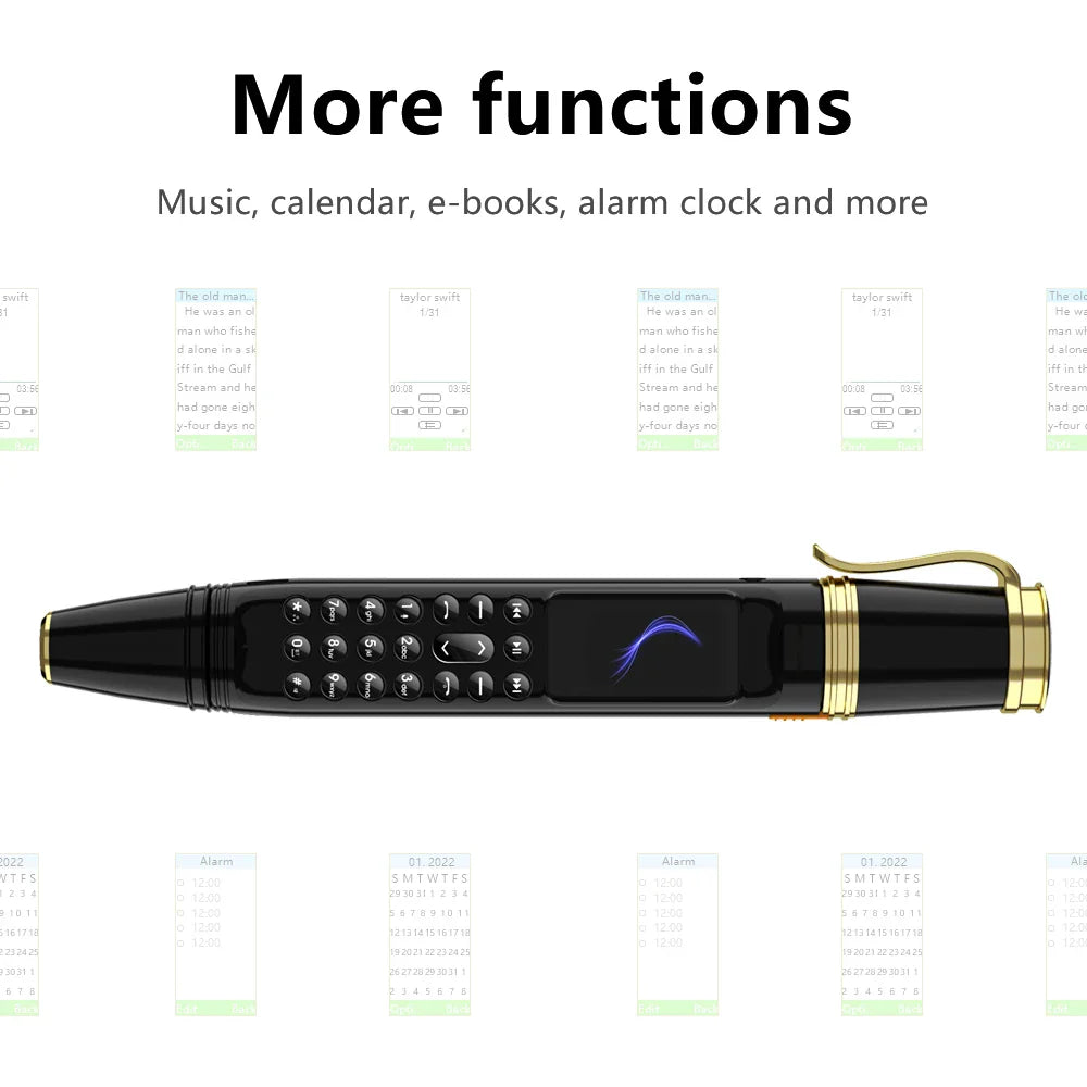 SERVO BM111 3-in-1 Magic Voice Pen Phone – Portable Dual SIM Mobile, Bluetooth Dial Recorder, and Original Telephone Device
