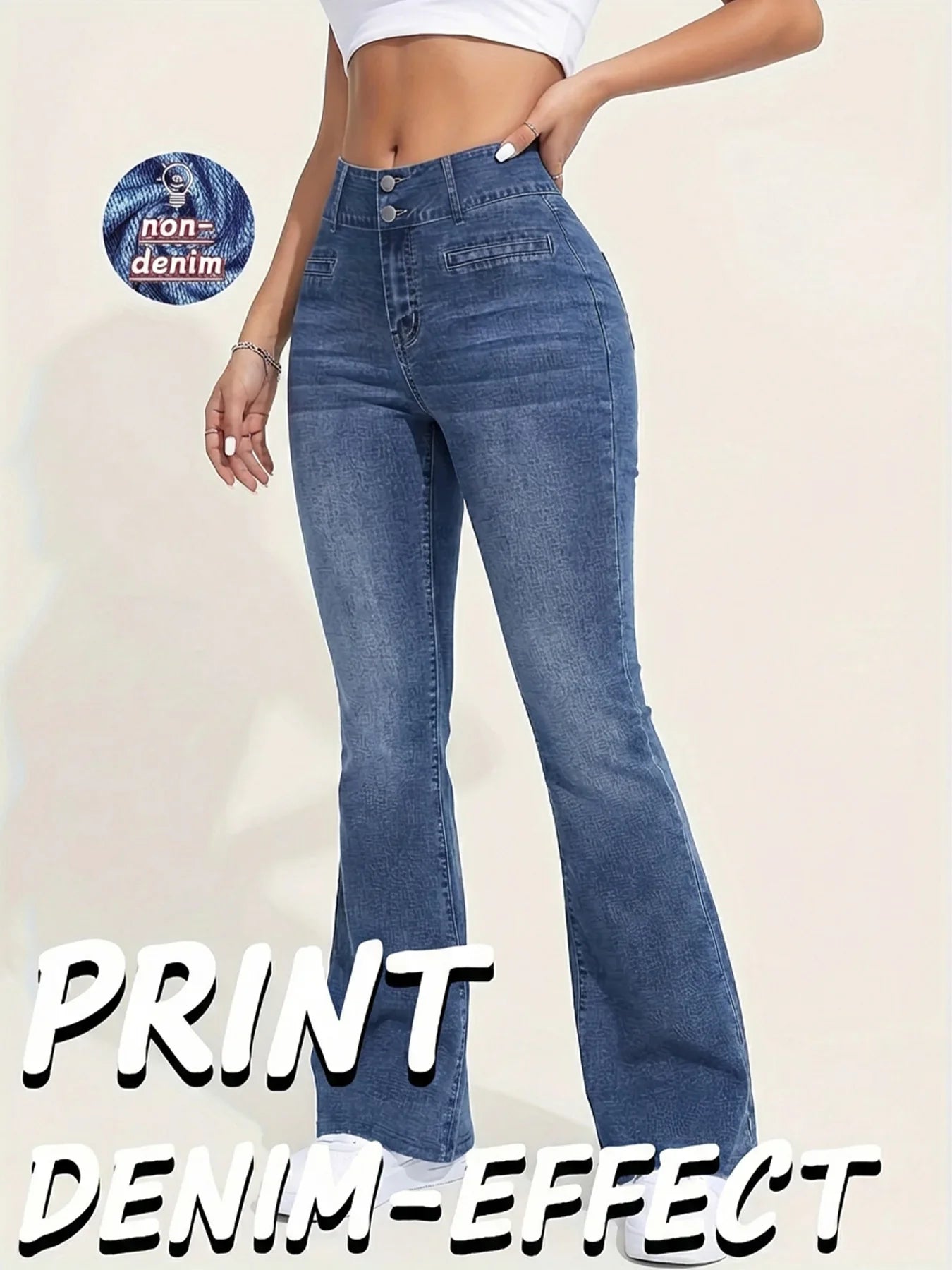 Women's Printed High Waist Leggings - Stretch Wide Leg Fitness & Casual Fashion Pants