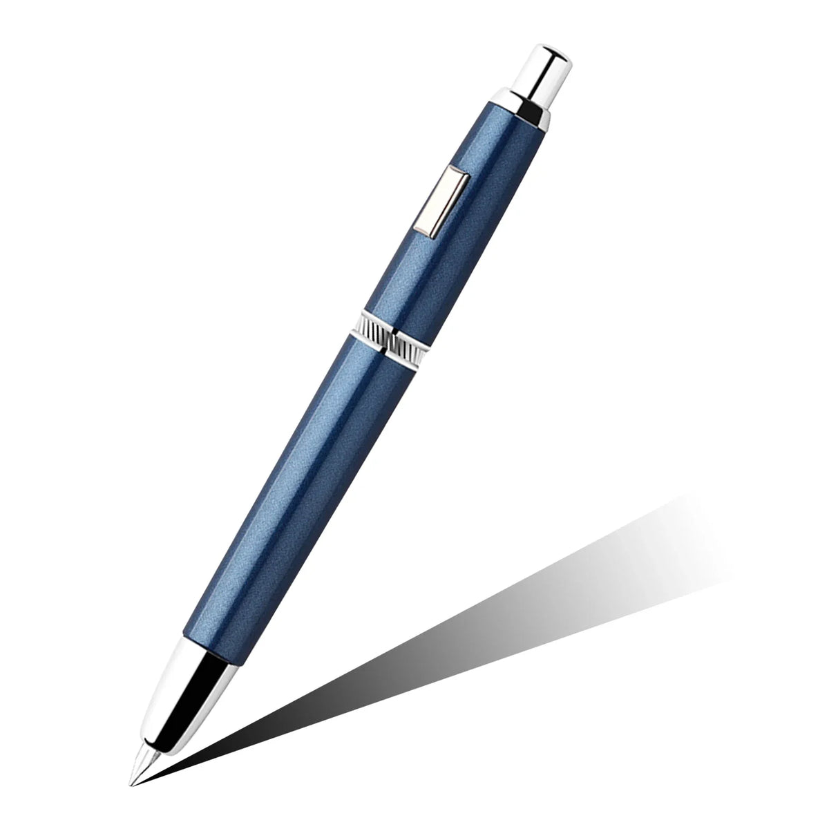 MAJOHN A1 Retractable Fountain Pen – EF 0.4mm Nib, Matte Black Metal Ink Pen with Converter, Ideal for Students and Gifts
