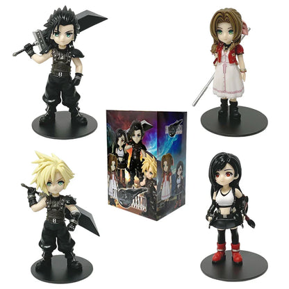 11-12cm Final Fantasy Anime Figures – Cloud, Tifa, Aerith & Zack PVC Collectible Toy Gift