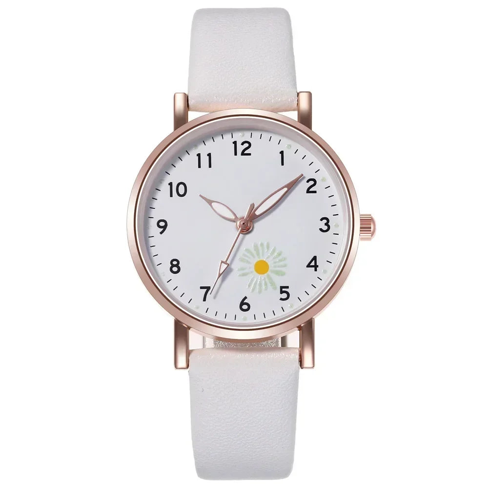 Luxury Luminous Retro Women’s Quartz Watch – Leather Strap Ladies Wristwatch