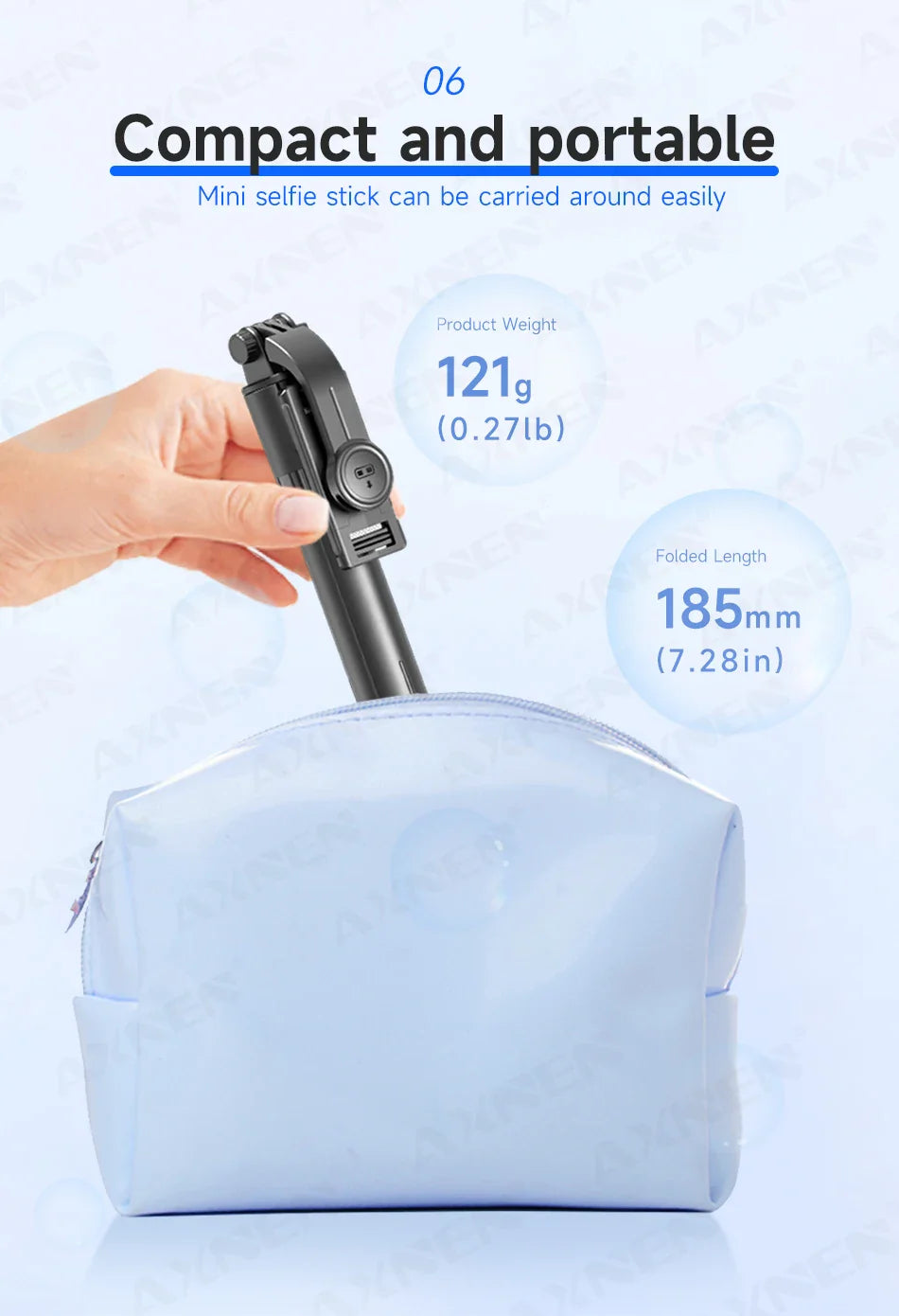 Bluetooth Selfie Stick Tripod with Wireless Remote and Phone Holder – Adjustable Desktop Stand for iPhone & Android, Optional Fill Light