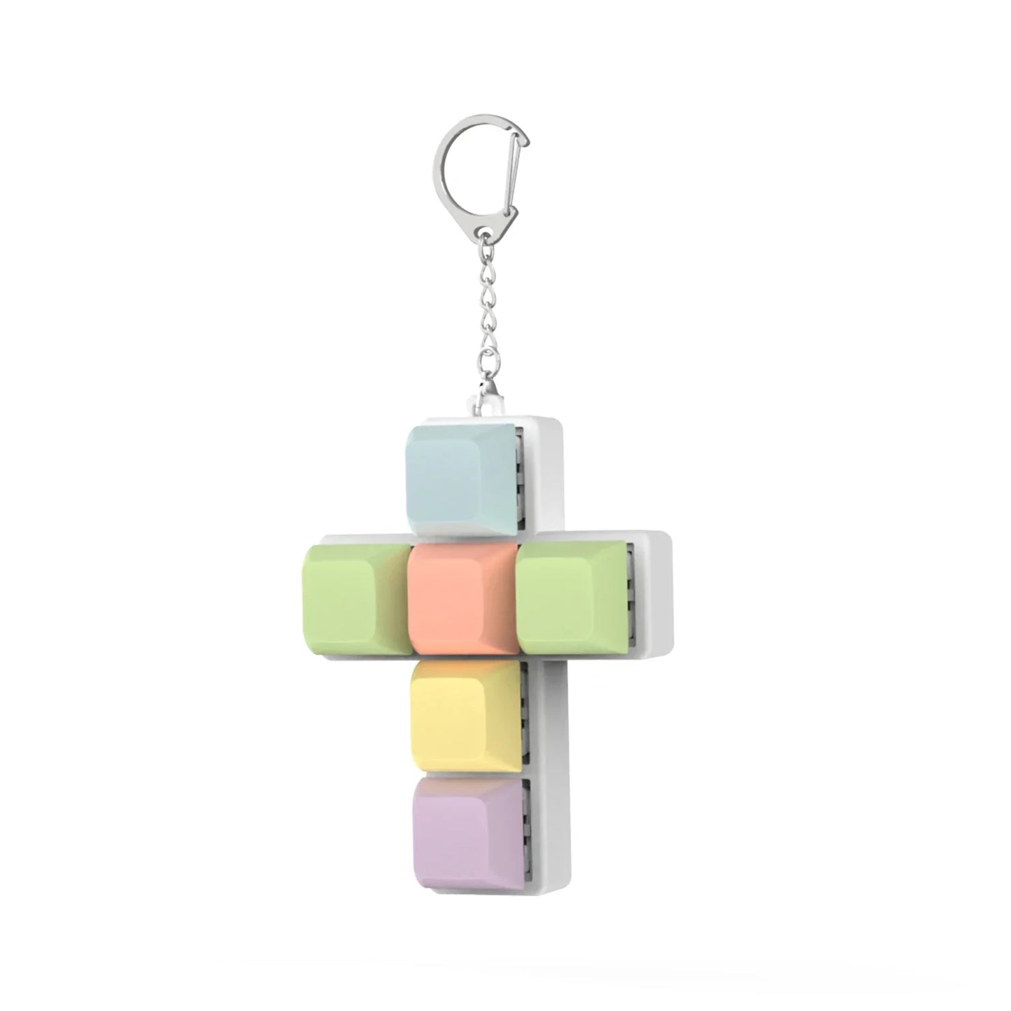 DIY Keyboard Key Toy - Stress Relief Fidget Button Keychain & Fidget Keycap Toy